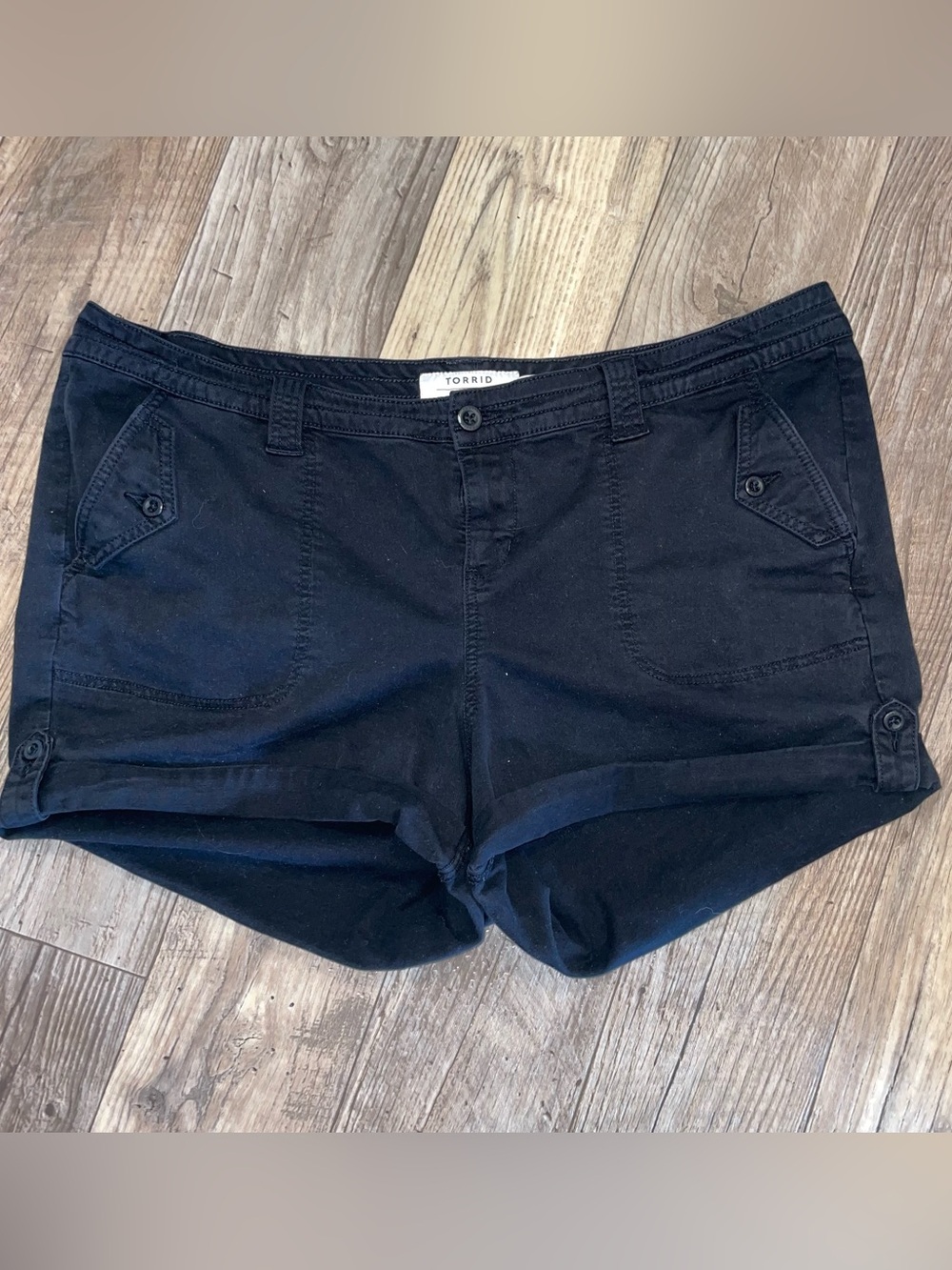 torrid Black Cargo-Style Shorts